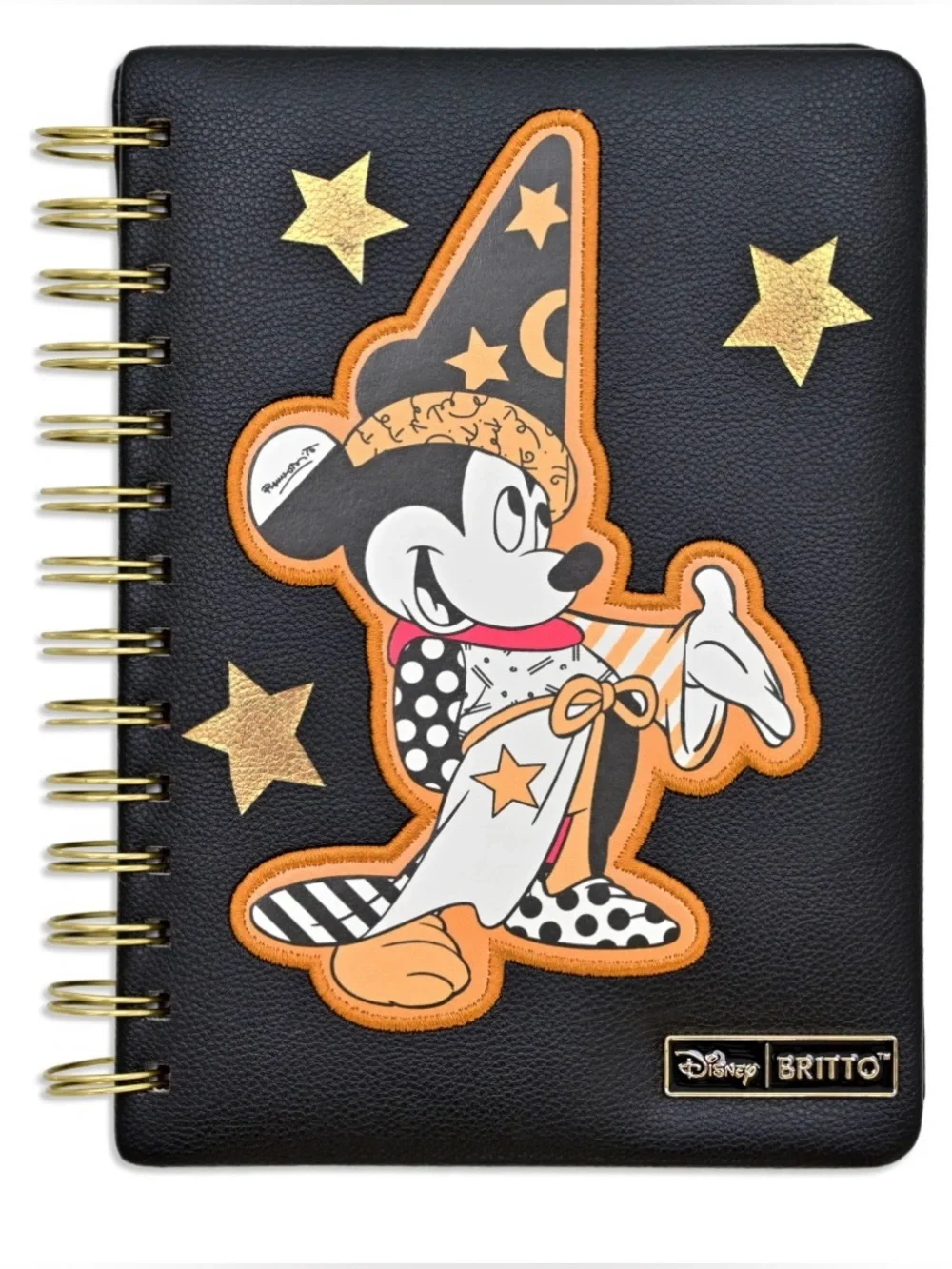 Disney Black & Gold Sorcerer Mickey Spiral Notebook